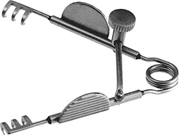 Agricola Lacrimal Sac Retractor, 3x3 Sharp Prongs, 1 1/2" (4.0 Cm)